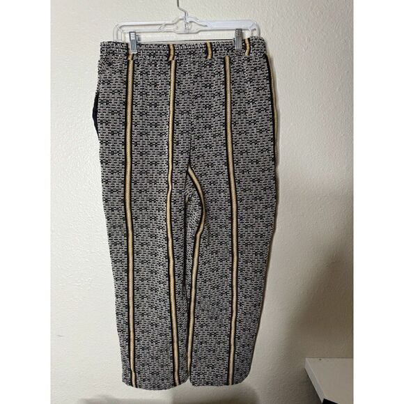 Anthropologie DOLAN Collection Amadi Pants Patterned Pull On Tassels Crop Sz M - Picture 6 of 10